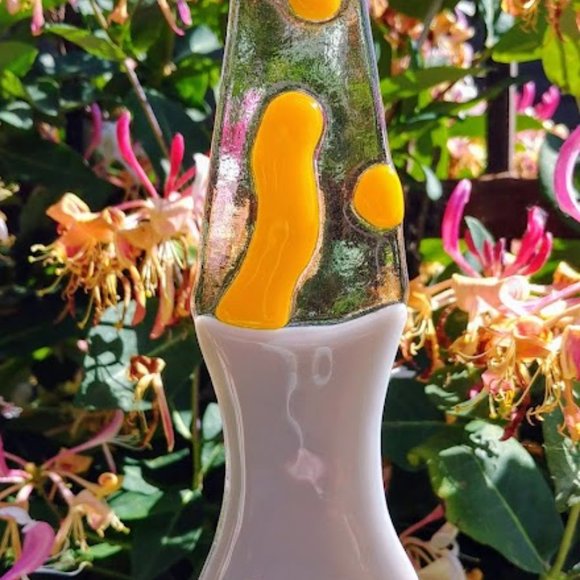 Lava Lamp Handmade Fused Glass Suncatcher - Picture 6 of 8